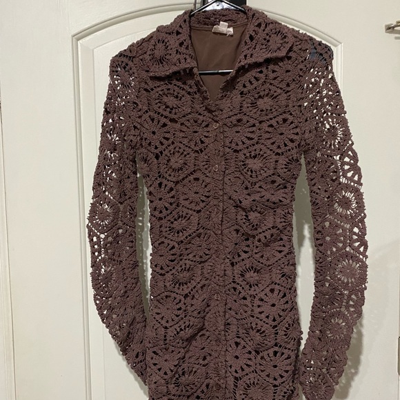 CROCHET MINI DRESS - Picture 3 of 3